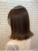 似合わせ切りっぱなしボブ×ベージュブラウン