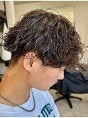 波巻きパーマメンズパーマメンズヘアツーブロックツイストパーマ