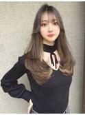 レイヤーカット/韓国/2wayバング/前髪/シースルーバング/