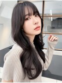 ダークアッシュ美髪ミストバング艶感エアリーカールうるツヤ