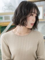 カバーヘア ブリス 志木南口駅前店(COVER HAIR bliss)&nbsp;■黒髪アッシュブラックふんわりAラインボブ314志木20代30代40代