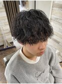 札幌大通りメンズショートカット波巻きツイストスパイラルパーマ
