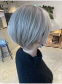 very short × white silver