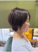 透け感ショートボブ