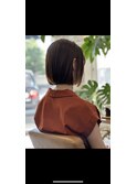 《ショート》切りっぱなし系ボブ