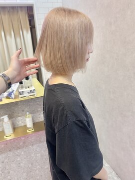 ロンド レア 天神大名店(Lond Le’a) ミディアムヘアデザインカラーフェイスフレーミング暗めカラー