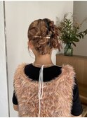 ヘアセット/ヘアアレンジ/カチモリ/編みおろし/ハーフアップ
