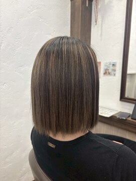 アミリー ひたち野うしく店(Amily) ハイライトバレイヤージュダブルカラーケアブリーチ20代30代