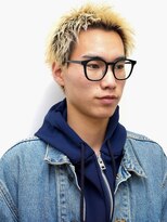 ヨファ ヘアー(YOFA hair)&nbsp;メンズカットアップバングハイトーンスパイキーショート1201