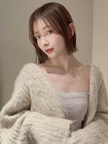 ノラギンザユー(NORA GINZA/U) 切りっぱなし外ハネボブ艶暗髪シースルーバング