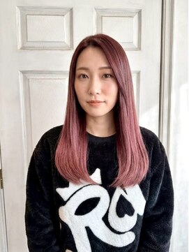 アロマ ヘアー ルーム 新宿店(AROMA hair room) 大人ガーリー/ピンクベージュ/髪質改善/ブリーチ/ダブルカラー