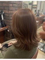 ヘアメイク フレンシア(hair make flencia)&nbsp;透明感ベージュのくびれミディ【154スタイル】