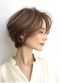 大人ショートレイヤー白髪ぼかし脱白髪染め40代50代60代原宿