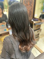 ヘアリゾート粋 ティガ 池袋店(tiga)&nbsp;レイヤーカット/裾カラー/ダークブラウン×ライトブラウン
