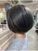 収まり重視なショートボブ＊グレージュカラー＊