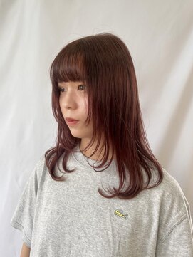 サラ 新宮店(SARA) レイヤースタイル ワインレッドカラー