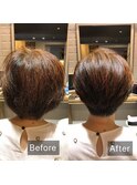 広がり抑えるすっきりまとまる美髪ショート【カミケンガレリア】