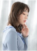 濡れ髪グレーベージュ小顔バレイヤージュｌ古河10代20代30代
