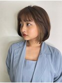 エアリーロング/切りっぱなしボブ/ピンクブラウン/美髪[柏駅]