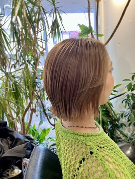 シェル 吉祥寺(shell) グレージュカラー/ボブウルフ/黒髪/ココアベージュ