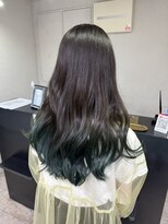 アジールヘア 所沢プロペ通り店(agir hair)&nbsp;モスグリーンデザインカラーグラデーションオリーブベージュ所沢