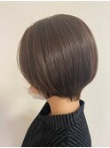明るい白髪染めダメージレスカラー　ハンサムショート