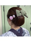 お祭りシニヨンスタイル