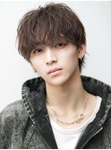 【シャドウパーマ】韓国ブリーチなしアッシュブラウンマッシュ