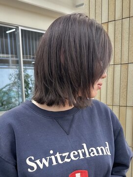 パークレーン アイス イヴェン(park lane ICI yeven) ブリーチなしラベンダーグレージュくすみアッシュレイヤーボブ春