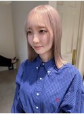 ホワイトベージュ×顔まわりカット