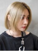 【GEEKS渋谷】切りっぱなしボブ/ボブカット/金髪ボブ/似合わせ