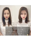 ホワイトグレージュ/デジタルパーマ/チェリーブラウン/銀座