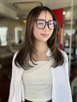 ヘアースペースブルーム プリュス 石橋店(HAIR SPACE BLOOM plus) 石橋/レイヤーカット/シースルーバング/ベージュカラー/髪質改善