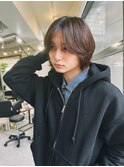 =メンズボブ/フェザーパーマ／MEN’S HAIR/ブルーブラック