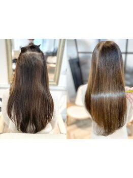 こだわりの髪質改善ストレートで、何をやっても変わらなかった髪が理想のツヤ髪の毛になる♪