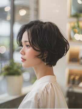 アイコニックナゴヤ(AIconic nagoya) 【ボリューム感◎】大人ひし形ショートボブ