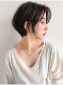 ショートボブ/韓国風ヘア/前下がりショート/フェイスレイヤー
