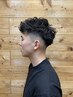 【人気】フェードカット＋デザインパーマ＋シェービング