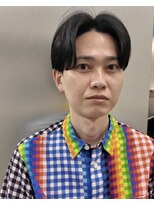シンク(sync)&nbsp;センターパート ニュアンスパーマ メンズ 大阪心斎橋美容室