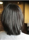 セミロングマッシュ　ノームコア1　グレーベージュ