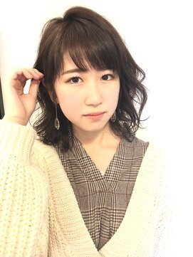 ヘアーメイク アールエム(hair make R M) ミディアムスタイル キュートなラフカール