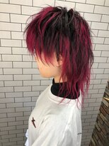 ルーナヘアー(LUNA hair) 『京都ルーナ』ウルフ×エアタッチ×ピンク×刈り上げ女子