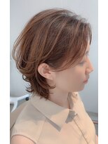 ハク アトリエ(HaKU atelier)&nbsp;大人かわいい小顔ソフトウルフレイヤーミディシアーベージュ