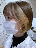 インナーカラー フェイスフレーミング シアーベージュ