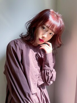 イオエ(ioe) イメチェン/外ハネボブ/ワイドバング/ブルーブラック/美髪