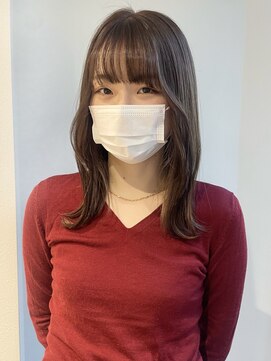 ラミエバイメルト 下北沢(lamie by melt) 毛利/大人可愛い ベージュブラウン 韓国 くびれレイヤー 外ハネ