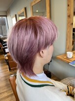 アンプヘア(amphair)&nbsp;薄ピンクマッシュウルフ