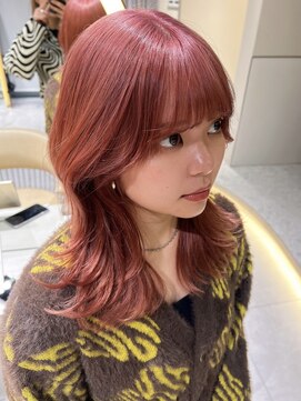 ロンドメリア 天神大名店(Lond Melia) デザインカラー/レイヤーカット/ウェットヘア/オリーブベージュ