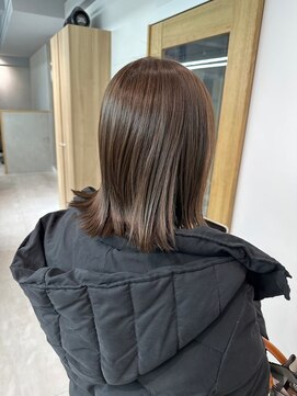 ルネ 北千住(Renee) 切りっぱなし_マロンベージュ_ラベンダーブラウン