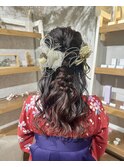卒業式ヘアセット×袴着付け♪yu